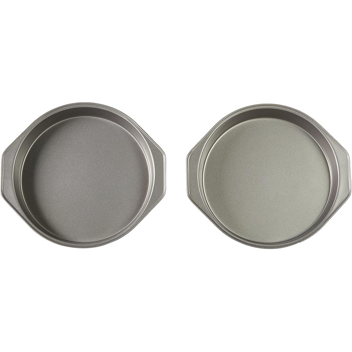 Amazon Basics - 22.8 cm Cake Pans, Non-Stick, Carbon Steel, 2-Pack & Amazon Basics - Non-Stick Baking Pan, Carbon Steel, 23.5 x 12.7 cm, 2-Pack