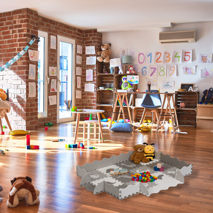 Relaxdays Dinosaur Puzzle Mat with Border