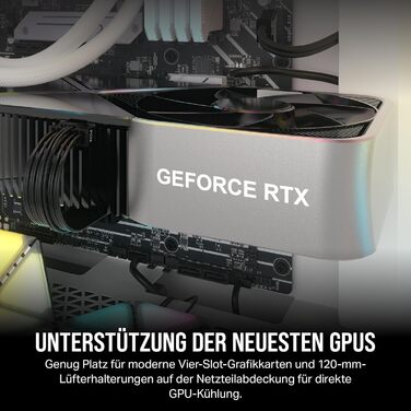 Комп'ютерний корпус CORSAIR 3000D AIRFLOW з 2 вентиляторами SP120 Elite, підтримка 2x GPU, до 8 вентиляторів 120mm, висока продуктивність