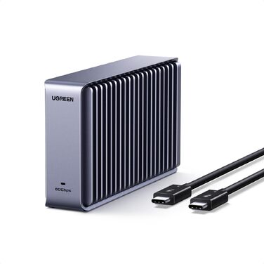 Зовнішній корпус для M.2 NVMe SSD UGREEN 80Gbps, сумісний з Thunderbolt 5/4 та USB4