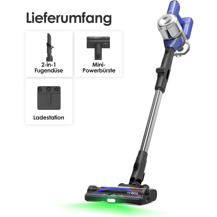 Ручний бездротовий пилосос Tineco Pure ONE S50 Pro: 150AW, 65 хв роботи, LED, ZeroTangle