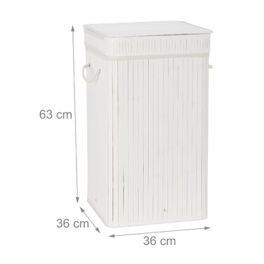 Relaxdays Folding Laundry Basket Bamboo