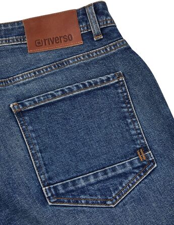 Чоловічі джинси Riverso Eddy Regular Fit Stretch Denim сині/чорні, розміри 29-40