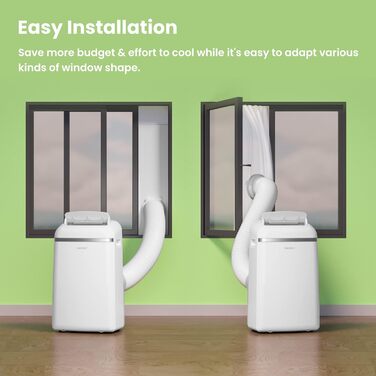 Мобільний кондиціонер Comfee Breezy Cool Pro 2.0, 7000 BTU (2kW), охолодження, вентиляція, осушення, керування через додаток, для приміщень до 68 м³