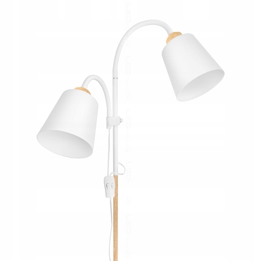 Підлогова LED-лампа Technics, регульована, 170 см, цоколь E27, 20 Вт, білий/коричневий