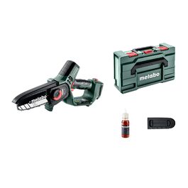 Акумуляторна сучкоріз Metabo MS 18 LTX 15 (18V) для обрізки дерев, шина 15 см, без АКБ та зарядного пристрою, у кейсі metaBOX
