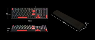 Механічна ігрова клавіатура A4TECH Bloody S525N Fire Black BLMS Red