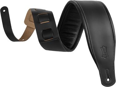 Гітарний ремінь Levy's Leathers Amped Series з натуральної шкіри (Чорний)