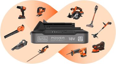 BLACK+DECKER телескопічна акумуляторна пила для обрізки гілок, 18В, висотна гілкорізка до 4 м, для важкодоступних гілок, швидке регулювання висоти, легке зберігання, модель GPC1820L20