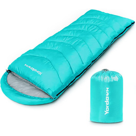 Yordawn Sleeping Bag - Ultralight 3-4 Season Camping Sleeping Bag for Adults & Kids - Waterproof Travel Sleeping Bag (Lake Blue)