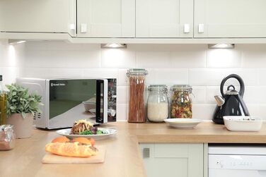 Мікрохвильова піч Russell Hobbs RHM2076S, 20 л, 800 Вт, срібна, окремо стояча