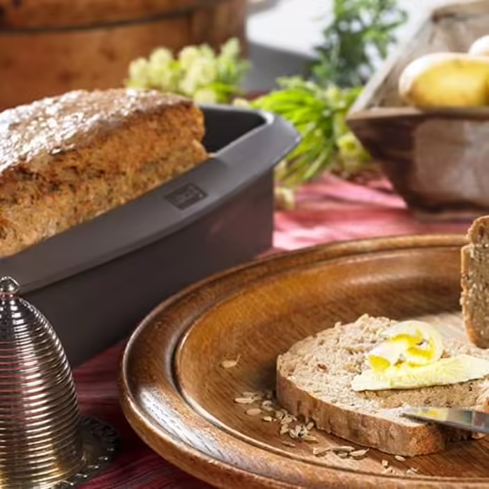Lurch 585000 FlexiForm Loaf Pan Set of 2 / 2 Loaf Pans made of 100% BPA-free Platinum Silicone, 25 x 9 cm, Brown