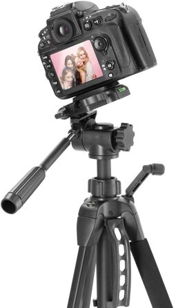 Триподальний штатив для камери та смартфона Hama Action 153 3D, регульована висота 60-153 см, 3-позиційна головка, чорний