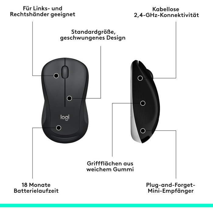 Logitech MK540 Advanced Kombi: Бездротова клавіатура та миша для Windows (QWERTZ, чорний)