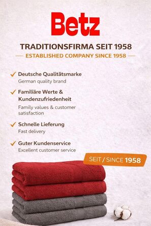 Набір рушників Betz Premium 6 шт, 50x100 см, 100% бавовна, 470 г/м², м'які та гігроскопічні, Oeko-TEX, колір старе рожеве/антрацит