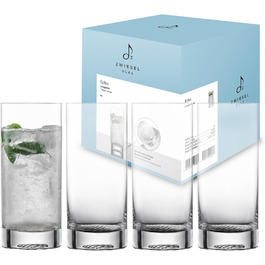 Набір склянок для лонгдрінків Zwiesel Glas Echo, 4 шт, стильні тритан-кришталеві келихи, для коктейлів, придатні для миття в посудомийній машині, вироблено в Німеччині