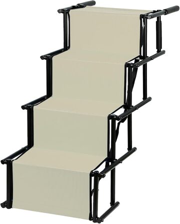 Рампа для собак Homewell - складана, до 70 кг, регульована, для малих, середніх та великих собак, легка у зберіганні (бежева)