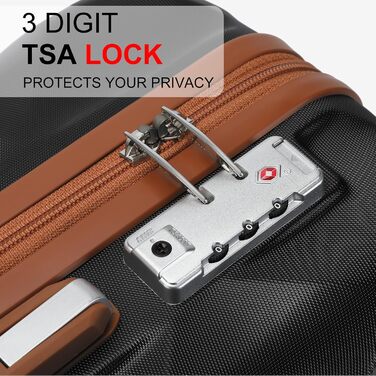 Набір валіз Sea Choice: 5 валіз, 4 колеса, TSA-замок, чорний. Розміри: 55/65/76 см