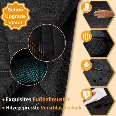 Захист для заднього сидіння автомобіля Angooni - водонепроникний, антиковзний, стійкий до подряпин, 135x120 см (з Isofix)