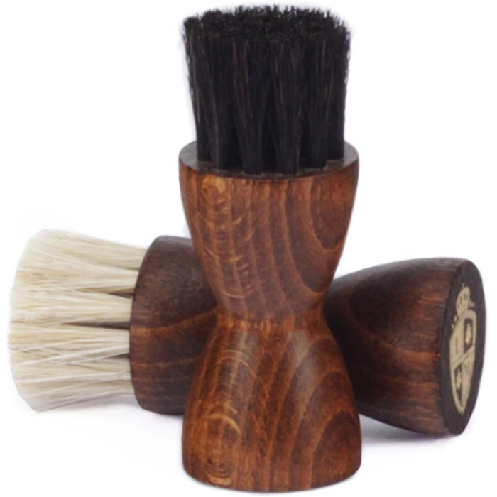 Langer & Messmer Shoe Care Set incl. high-quality leather care creams and horsehair brushes for effective care of your smooth leather shoes - The shoe care set for professional shoe care