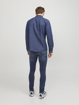 Джинси чоловічі JACK & JONES Jjiglenn Original AM 817 Noos (36W/32L, блакитний денім, класичний крій)
