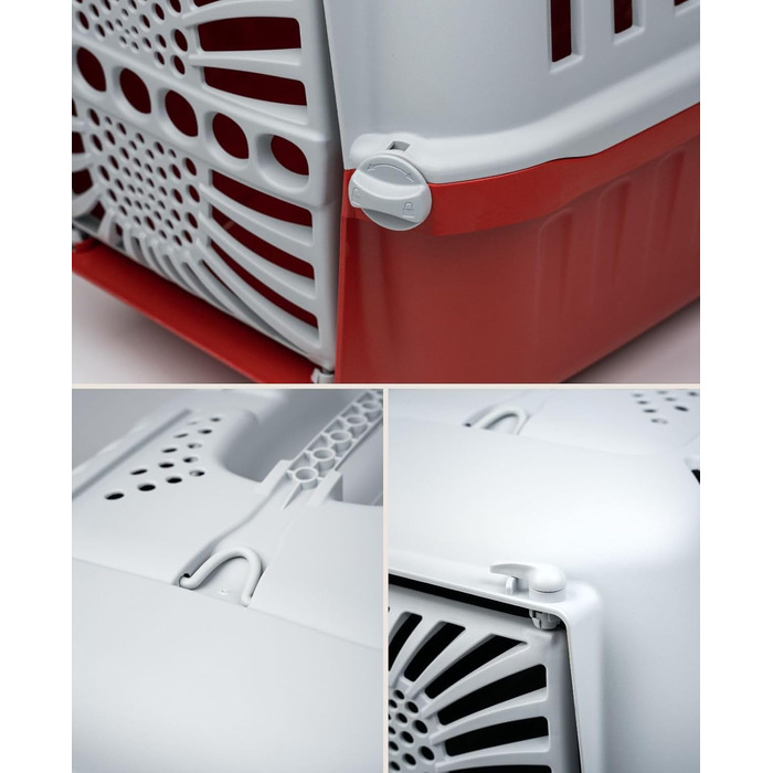 Транспортна переноска для собак Lionto, 55x36x36 см, з ручкою, для собак та котів до 15 кг, синій колір