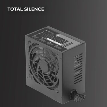 Блок живлення для ПК Tacens Anima APIII750 ATX 750W, SMD та DC-DC технології, ККД 85%, ультратихий 12см вентилятор, плоскі кабелі, чорний