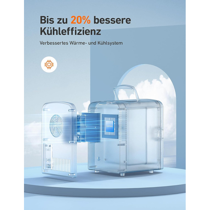 Міні-холодильник AstroAI, 4 літри, 6 банок, для авто, офісу, кімнати, косметики, 220V/12V, чорний