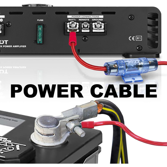 Набір кабелів для підсилювача BOSS AUDIO KIT2 8 AWG, монтажний комплект для авто, силовий кабель 3,27 мм, RCA, багатобарвний