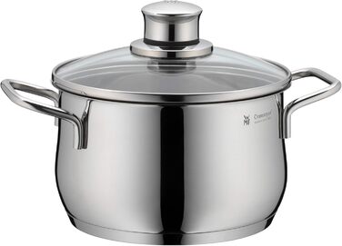 Каструля WMF Diadem Plus 16 см з кришкою, нержавіюча сталь, 2 л, для індукції, без покриття