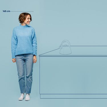 Ке́ла чайник індукційний 2.4л, з свистком, нержавіюча сталь, для всіх типів плит, з безпечним відкриванням кришки кнопкою, VITUS, чорний матовий