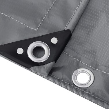 WOLTU Waterproof Cover Sheet with Grommets, Fabric Tarpaulin 500g/m² Waterproof & Tear-Resistant | Premium PVC Tarpaulin Universal Cover for Truck, Pool, Camping, Wood Garden Furniture (Dark Grey, 2x3m)