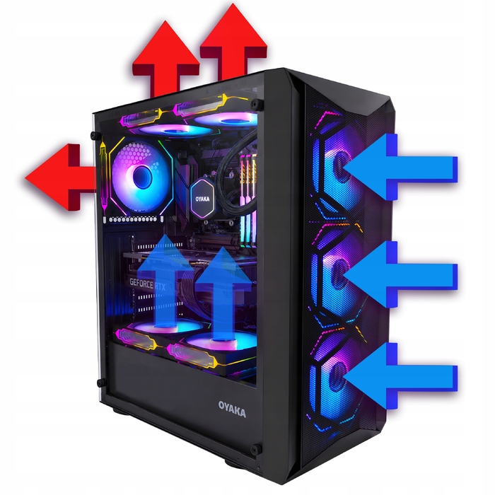 Корпус OYAKA FT-G2-1 Midi Tower, чорний