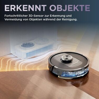 Робот-пилосос Shark PowerDetect 2-в-1 з функцією миття, NeverTouch Pro, самостійне очищення до 60 днів, LiDAR-навігація, NeverStuck, керування через додаток, RV2800ZEEU, 2 щітки, Anti-Micro Pads, 1 капсула