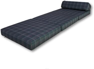 Складаний матрац FORTISLINE 200x70x10 см H2 для гостей і кемпінгу, 3-секційний, знімний чохол, поролоновий, для дорослих, стиль VW GTI