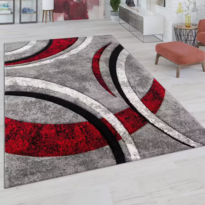 Paco Home Rug Living Room Short Pile Vintage Hand-Knotted Contour Cut 3D Optic, Size: 80x300 cm, Color: Brown