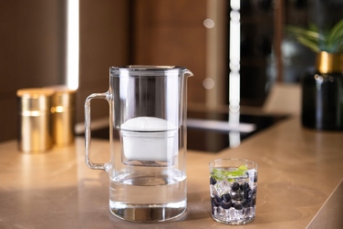 Скляний фільтр-віддільник для води Wessper D2 BOROSILICATE 3л, чорний + 8 фільтрів у комплекті