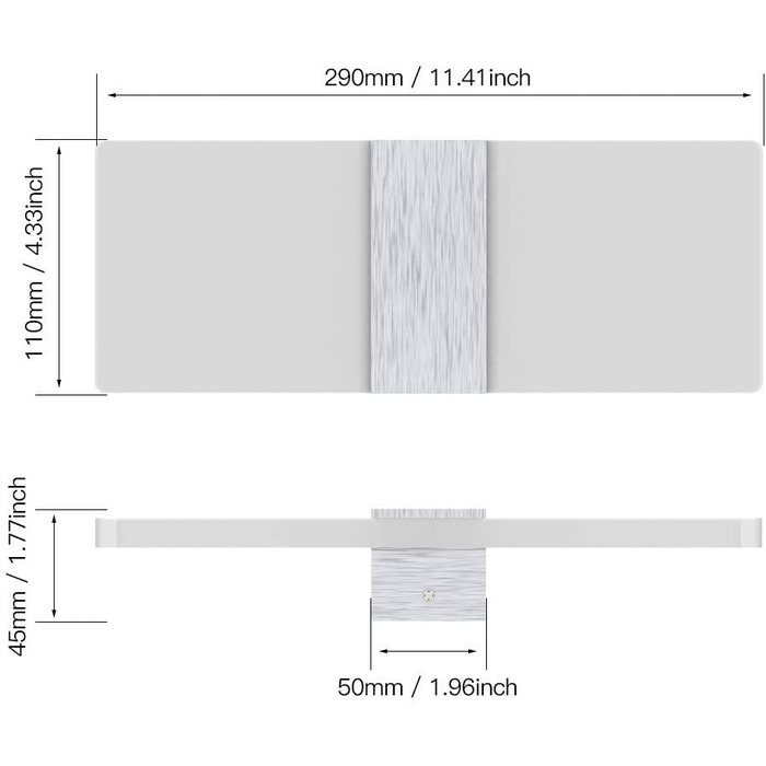 Сучасна LED-лампа в вітальню та коридор | Настінний світильник (бра) з акрилу, 18 Вт