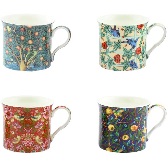 Leonardo Collection William Morris Mugs, Set of 4